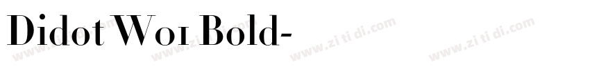 Didot W01 Bold字体转换